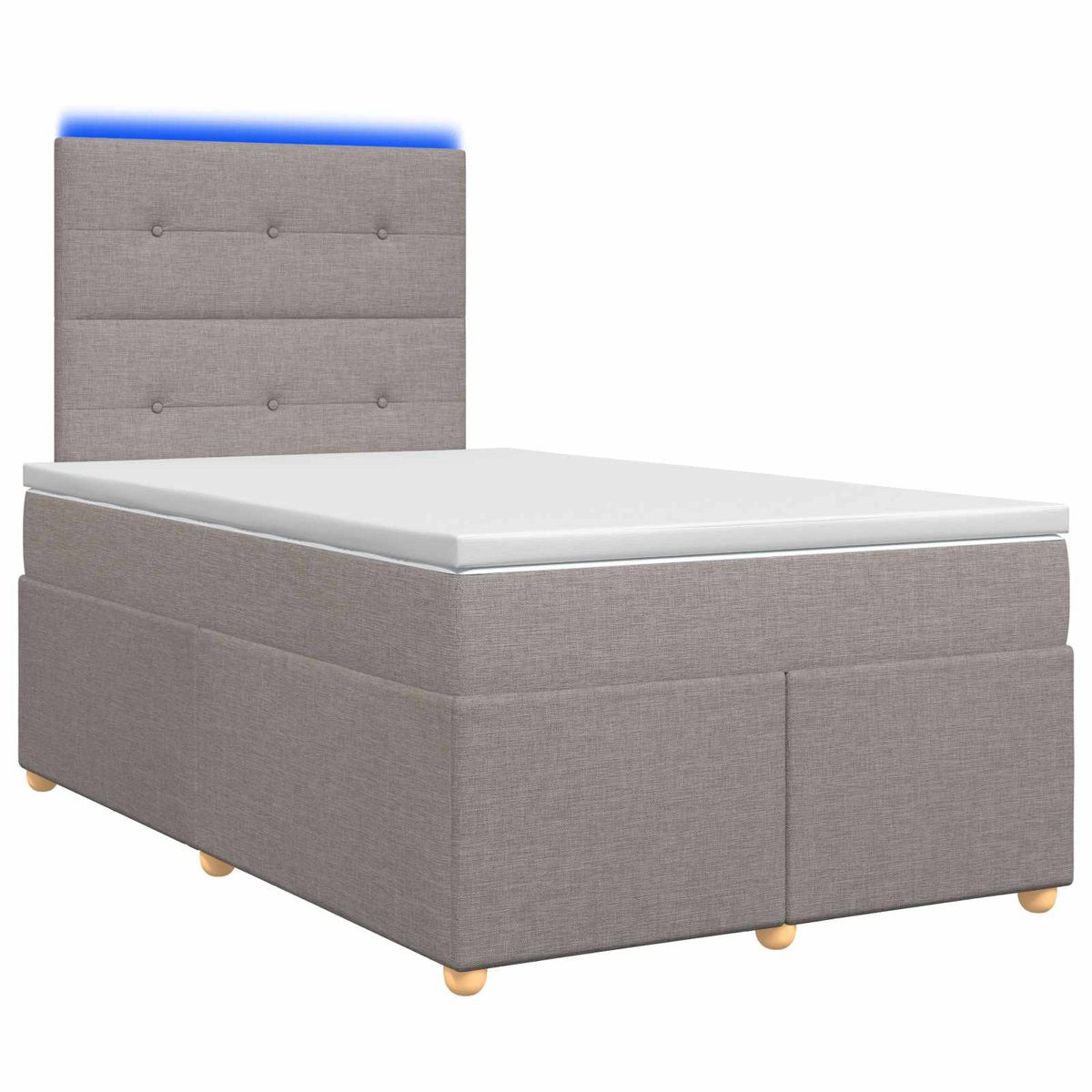 Boxspring krevet s madracem Sivosmeđa 120 x 190 cm Tkanina