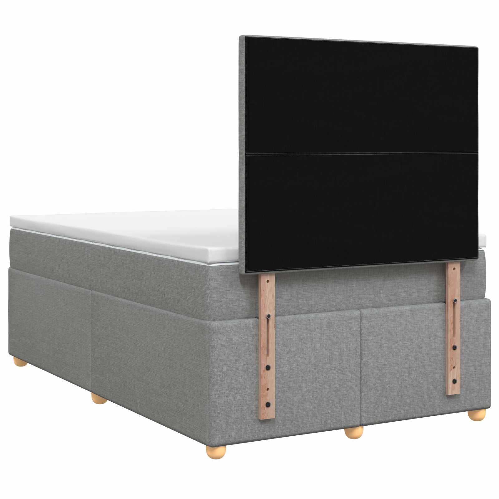 Boxspring krevet s madracem Svjetlosiva 120 x 190 cm Tkanina