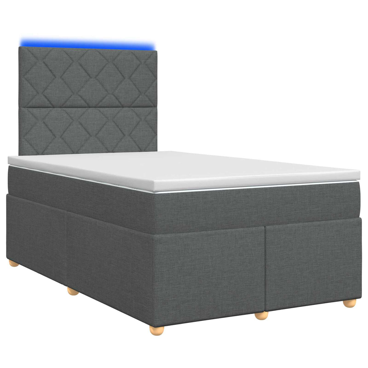 Boxspring krevet s madracem Tamnosiva 120 x 200 cm Tkanina