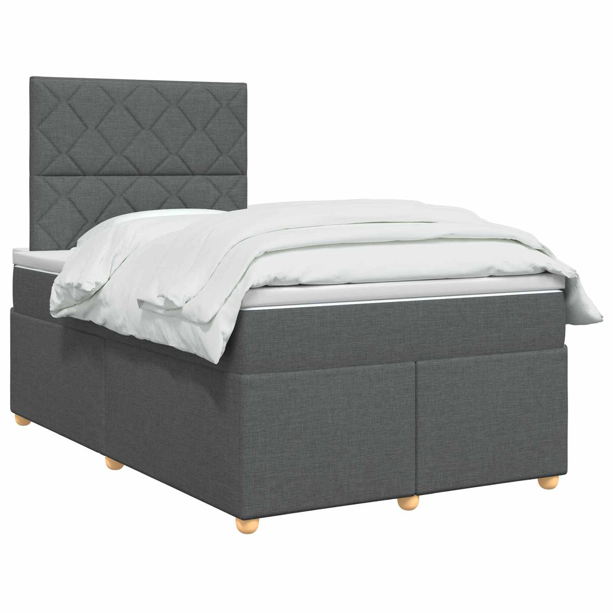 Boxspring krevet s madracem Tamnosiva 120 x 200 cm Tkanina