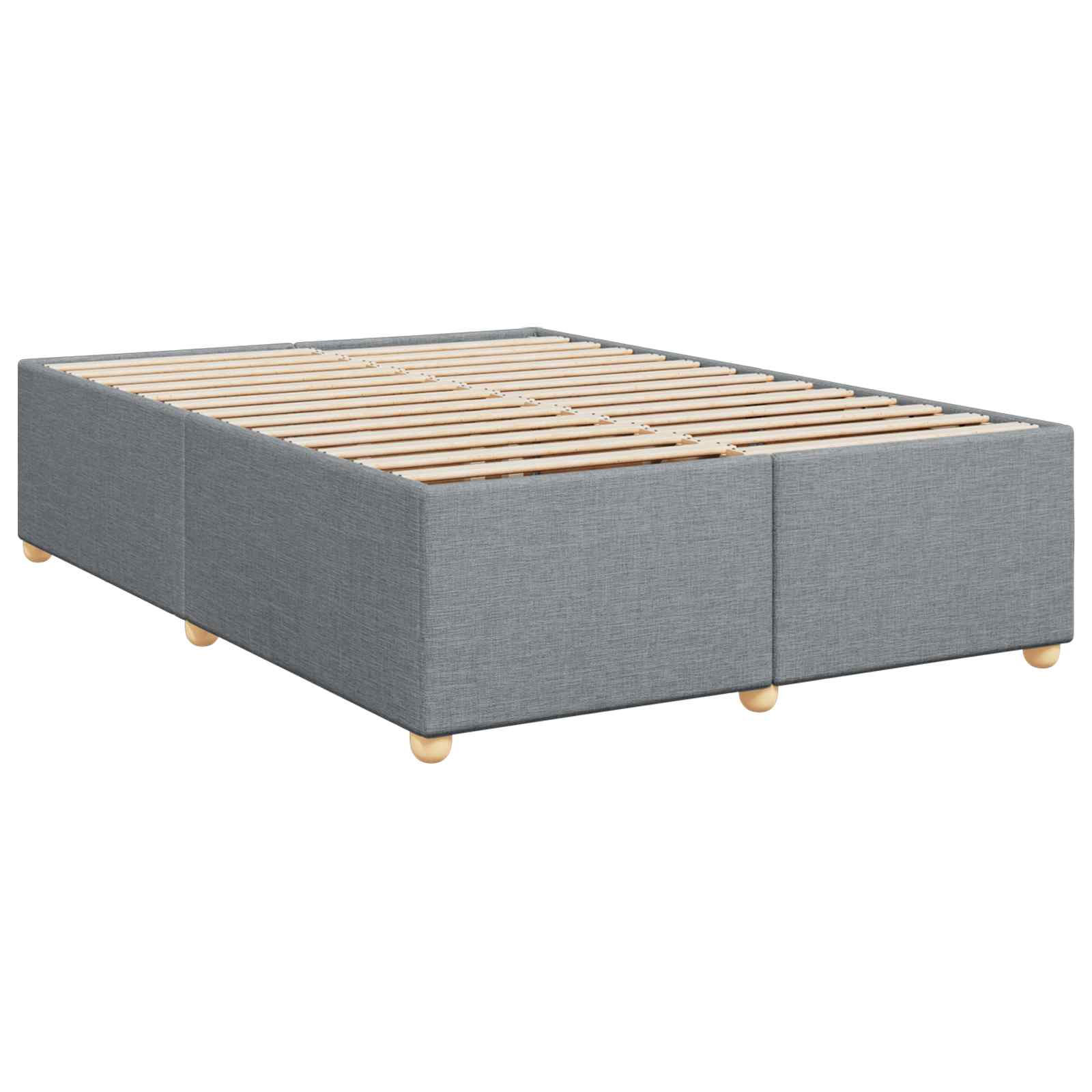 Boxspring krevet s madracem Svjetlosiva 140 x 190 cm Tkanina