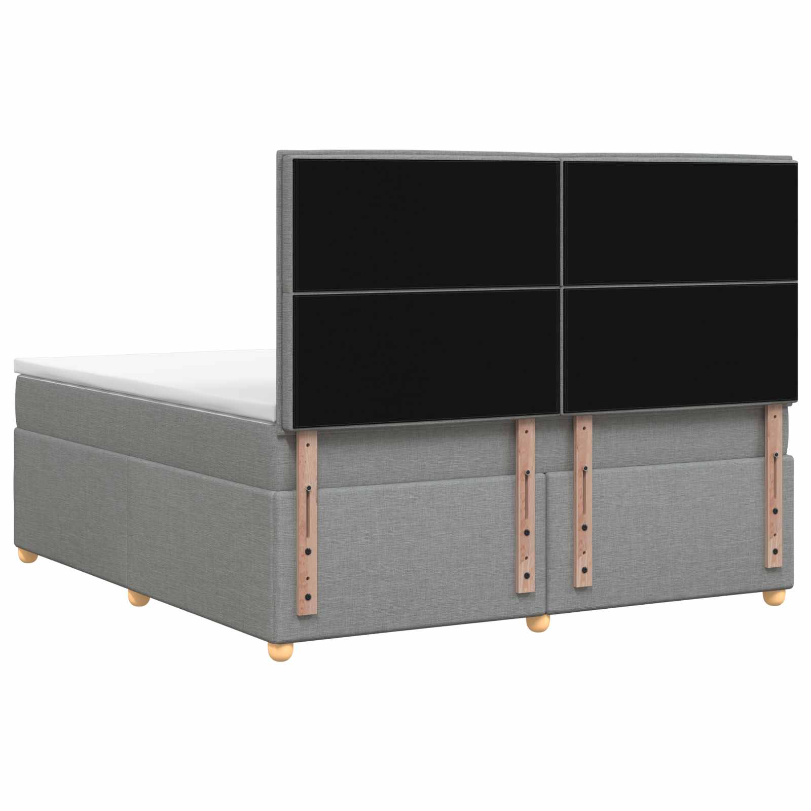 Boxspring krevet s madracem Svjetlosiva 140 x 190 cm Tkanina