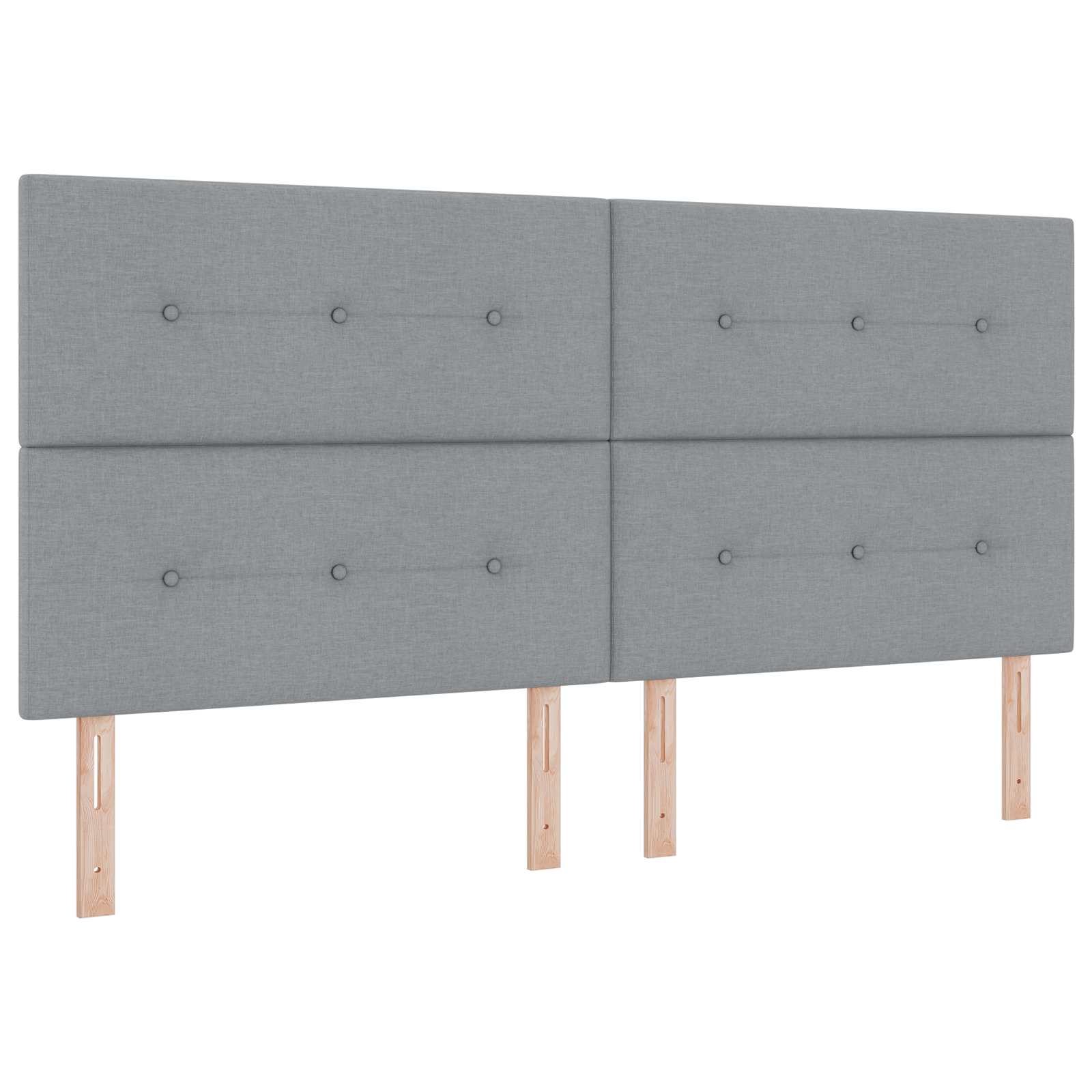 Boxspring krevet s madracem Svjetlosiva 200 x 200 cm Tkanina