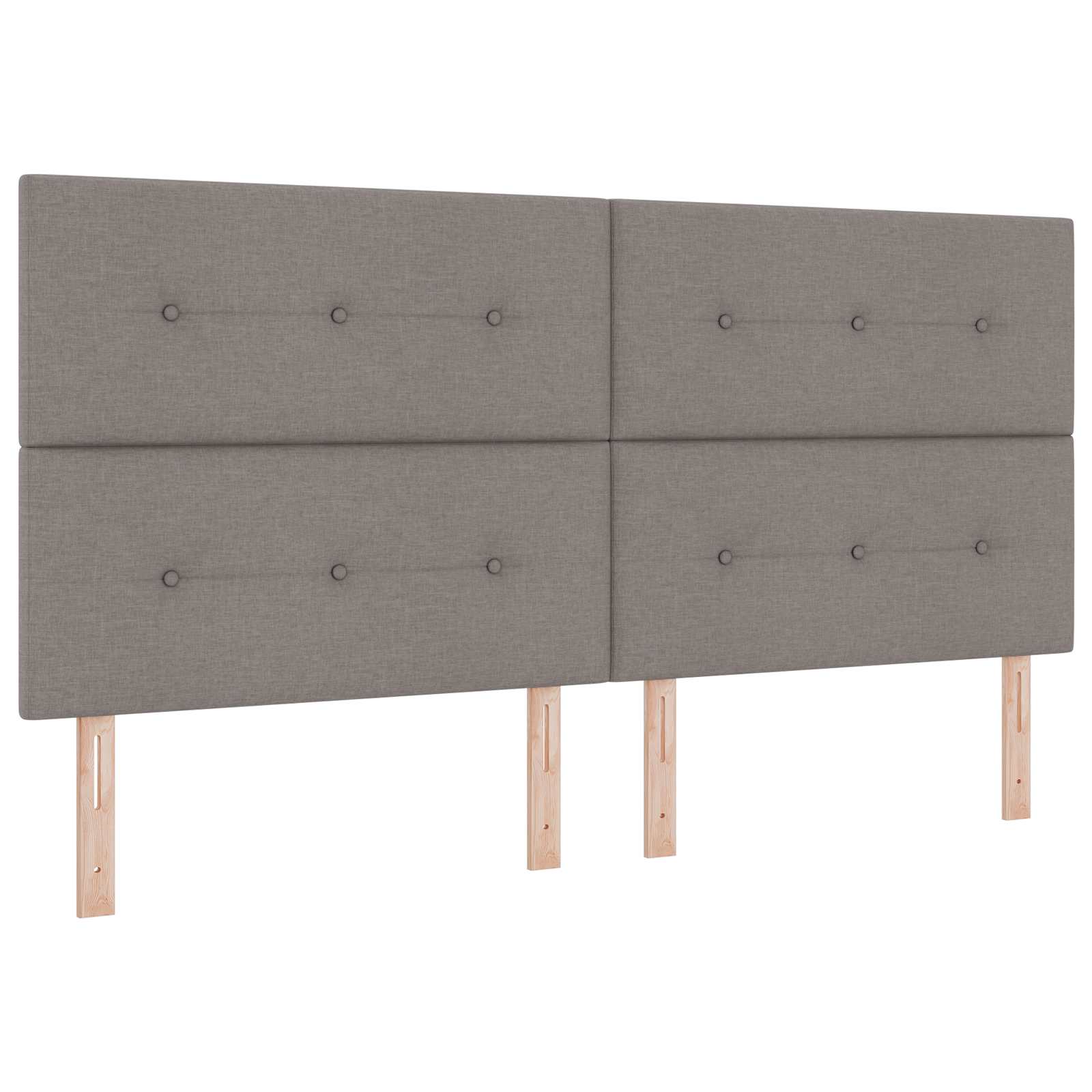 Boxspring krevet s madracem Sivosmeđa 200 x 200 cm Tkanina