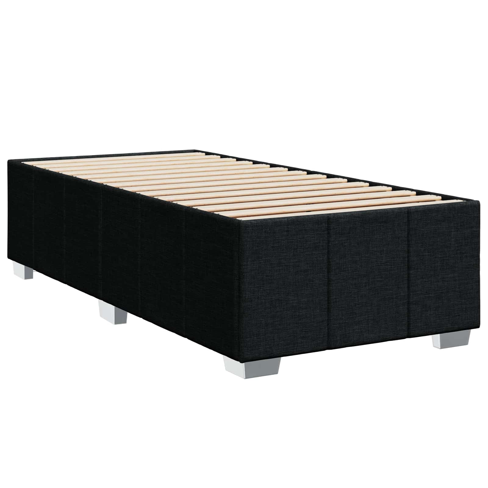 LED okvir za krevet s madracem Crna 80 x 200 cm Tkanina