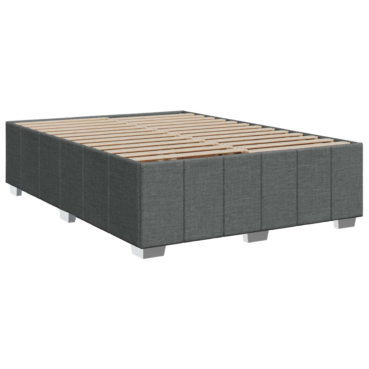 LED okvir za krevet s madracem Tamnosiva 160 x 200 cm Tkanina