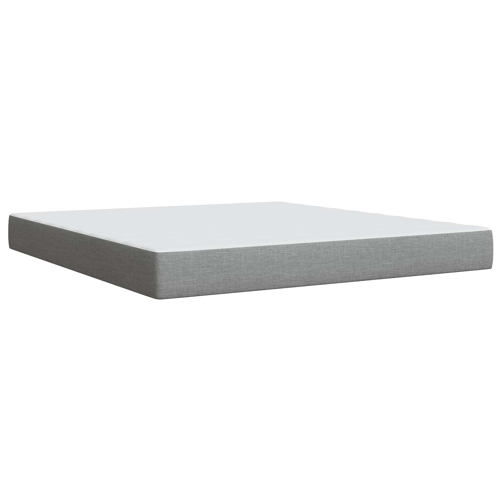 LED okvir za krevet s madracem Svjetlosiva 140 x 200 cm Tkanina