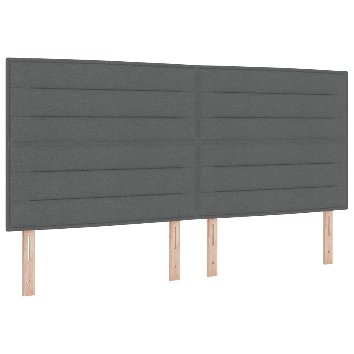 LED okvir za krevet s madracem Tamnosiva 200 x 200 cm Tkanina