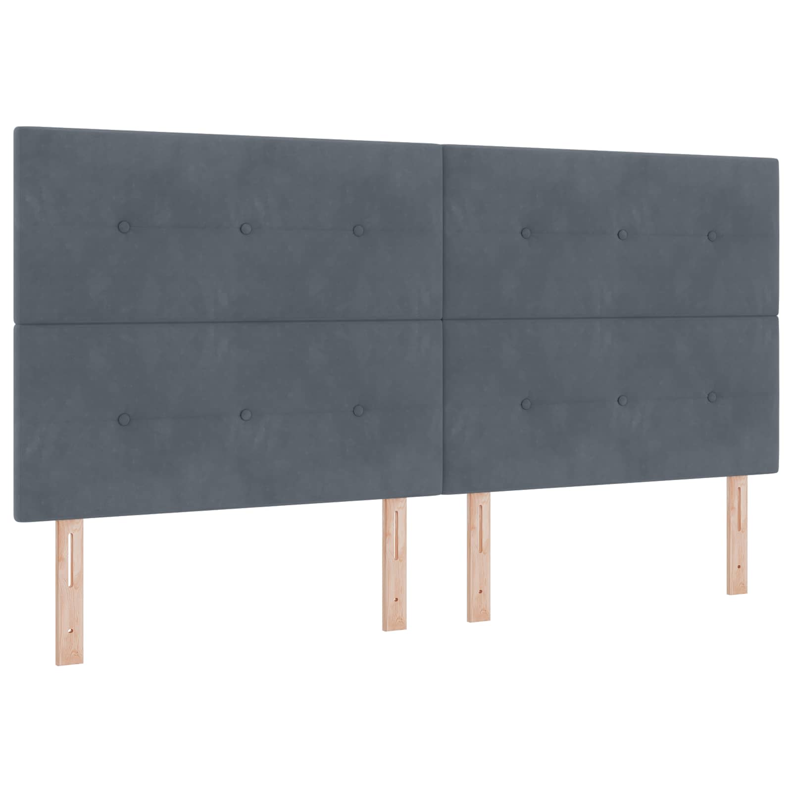 LED okvir za krevet s madracem Tamnosiva 200 x 200 cm Baršun