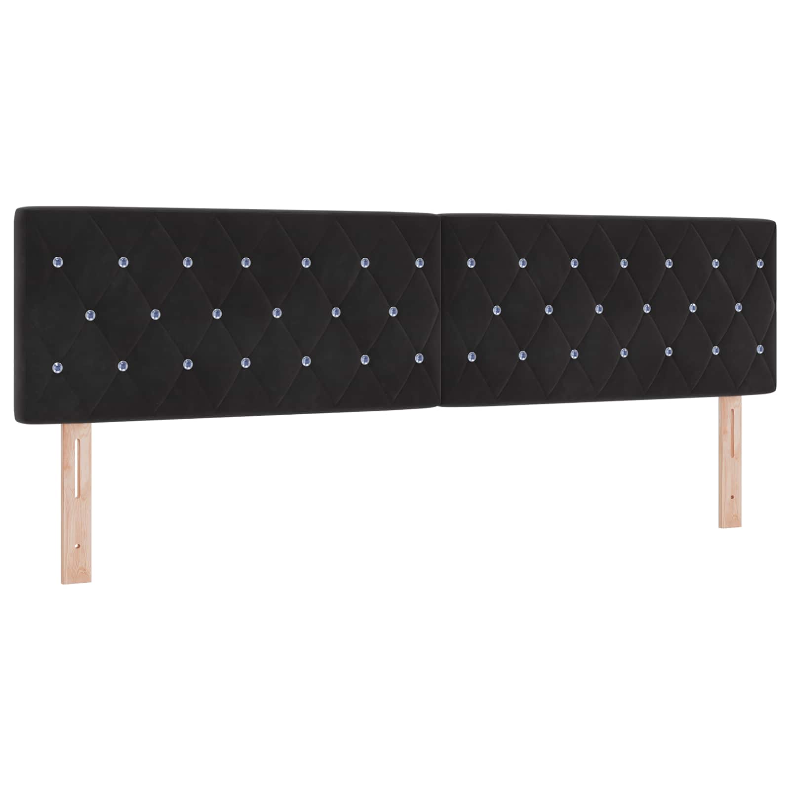 Podesivi krevet s madracem Crna 180 x 200 cm Baršun