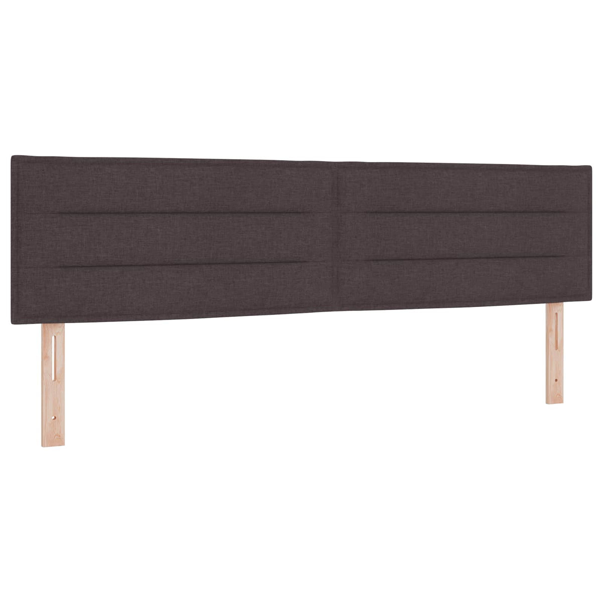 Podesivi krevet s madracem 2 pcs Tamno smeđa Tkanina
