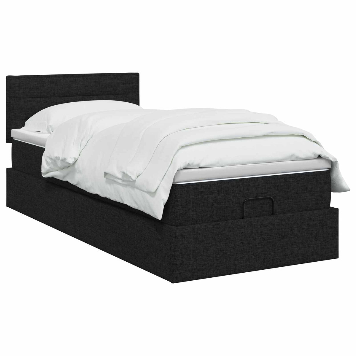 Krevet od pjene s madracem i LED-om Crna 80 x 200 cm Tkanina