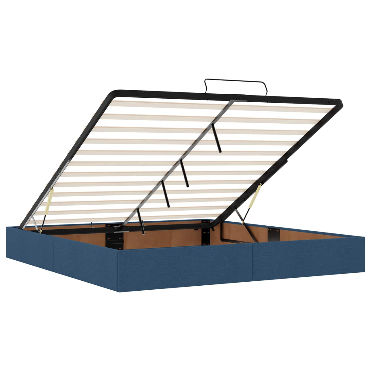 Krevet od pjene s madracem i LED-om Plava 180 x 200 cm Tkanina
