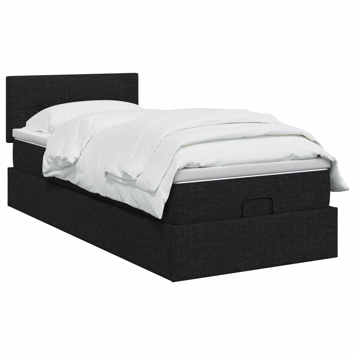 Krevet od pjene s madracem i LED-om Crna 80 x 200 cm Tkanina