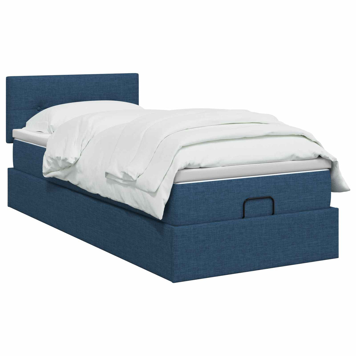 Krevet od pjene s madracem i LED-om Plava 90 x 200 cm Tkanina
