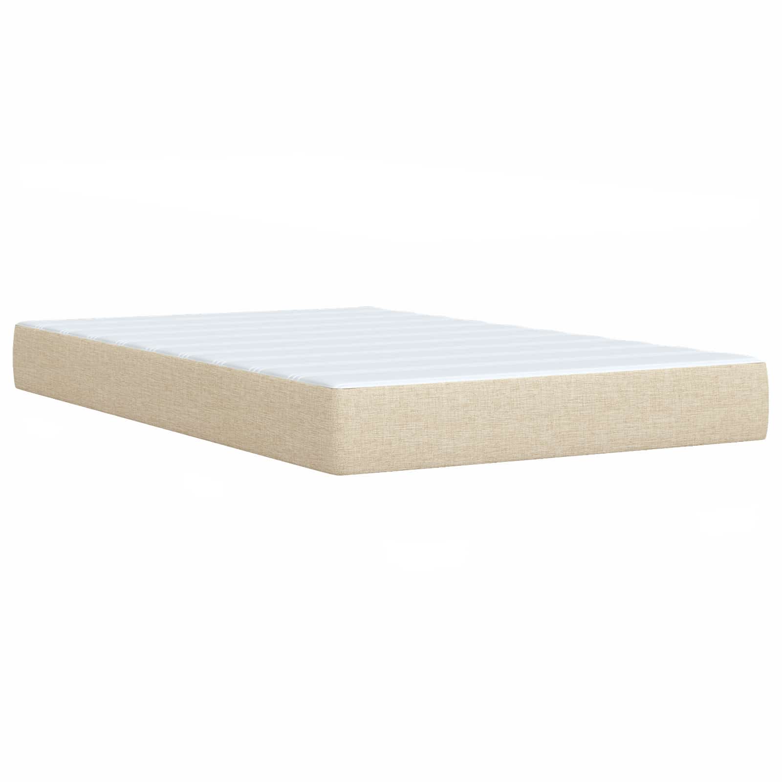 Krevet od pjene s madracem i LED-om Krem 120 x 200 cm Tkanina