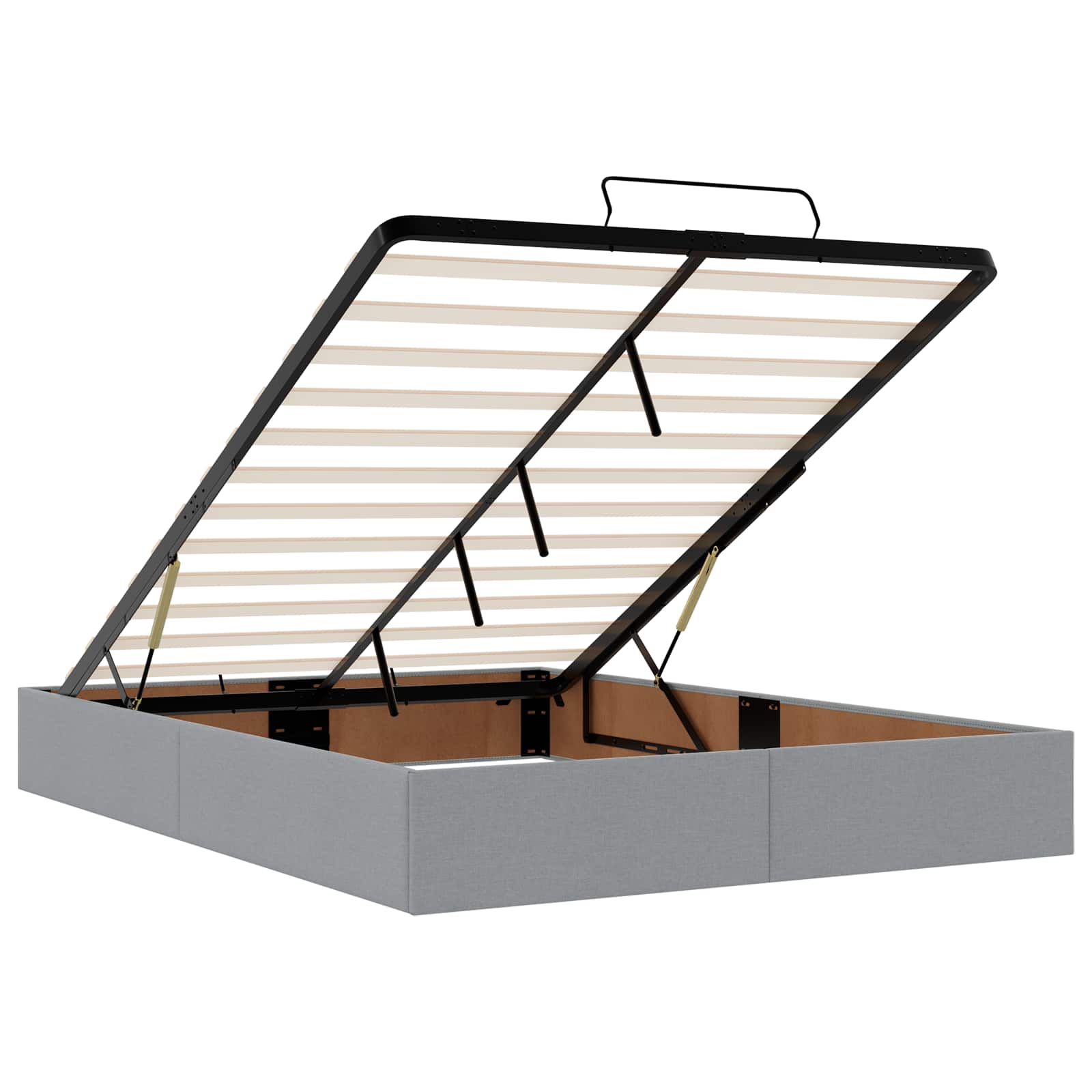 Krevet od pjene s madracem i LED-om Svjetlosiva 140 x 190 cm