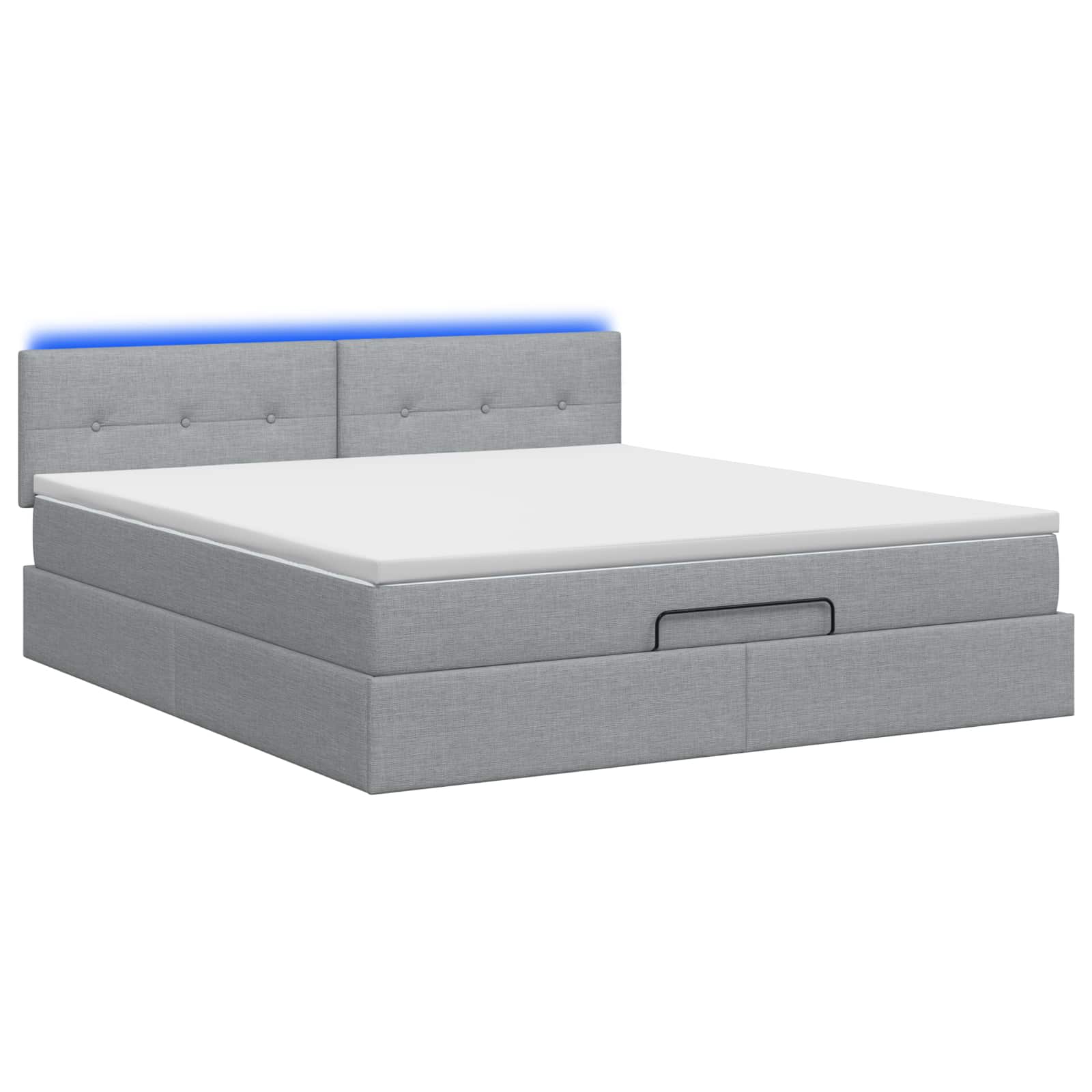 Krevet od pjene s madracem i LED-om Svjetlosiva 140 x 190 cm