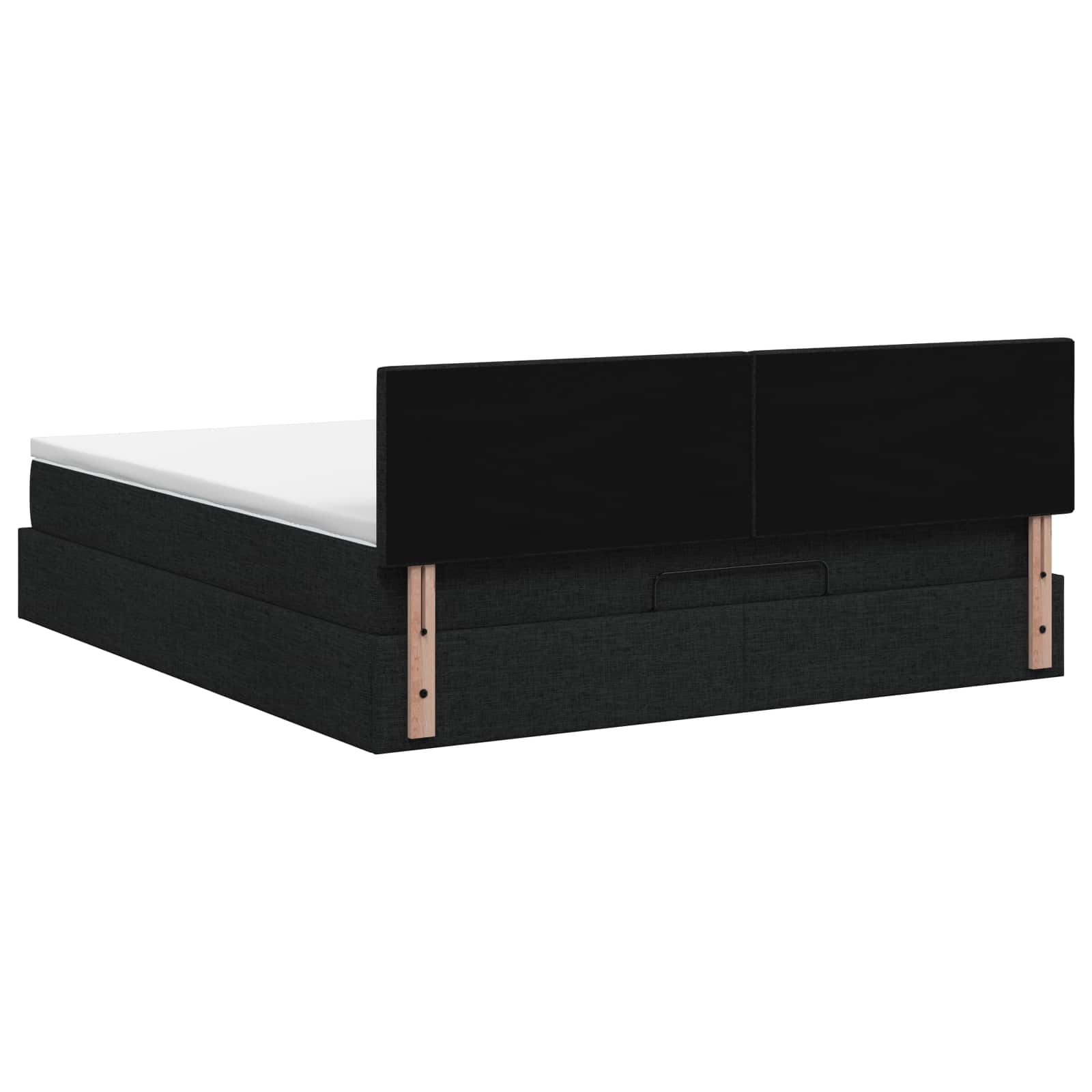Krevet od pjene s madracem i LED-om Crna 160 x 200 cm Tkanina