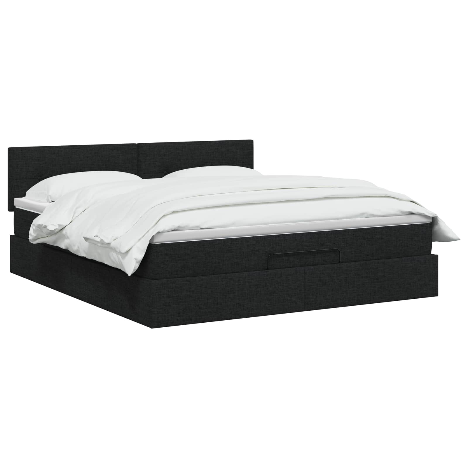 Krevet od pjene s madracem i LED-om Crna 160 x 200 cm Tkanina
