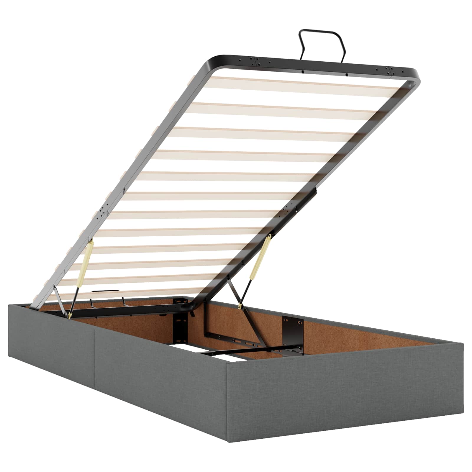 Krevet od pjene s madracem i LED-om Tamnosiva 90 x 200 cm