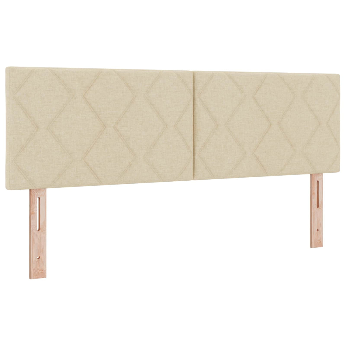 Krevet od pjene s madracem i LED-om Krem 140 x 190 cm Tkanina