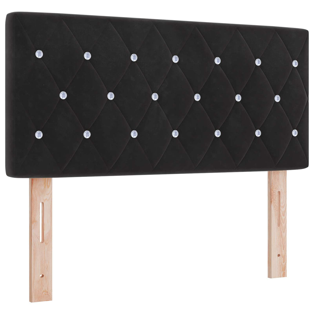 Krevet od pjene s madracem i LED-om Crna 100 x 200 cm Baršun
