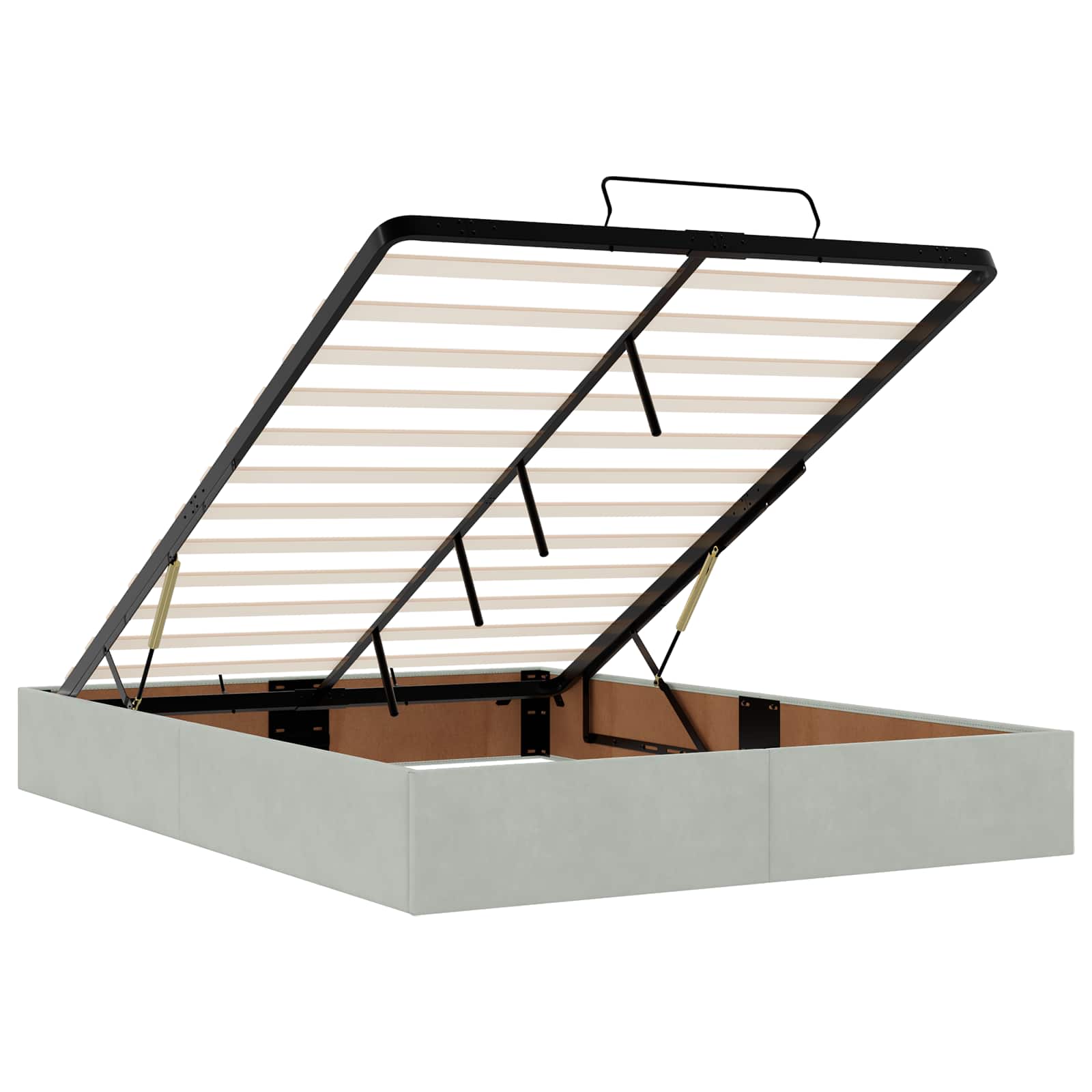 Krevet od pjene s madracem i LED-om Svjetlosiva 140 x 190 cm