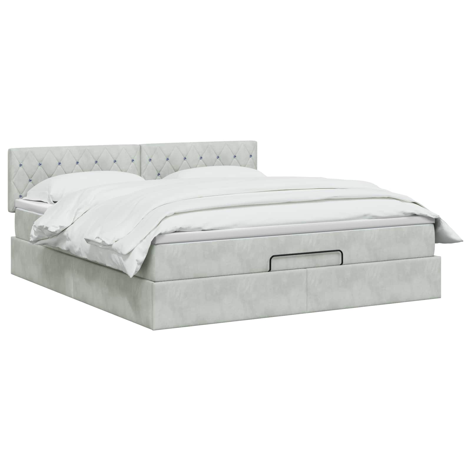 Krevet od pjene s madracem i LED-om Svjetlosiva 140 x 190 cm
