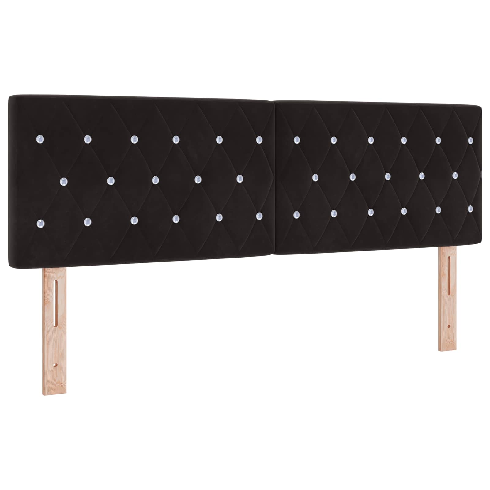Krevet od pjene s madracem i LED-om Crna 160 x 200 cm Baršun