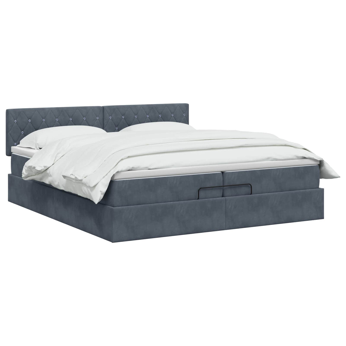 Krevet od pjene s madracem i LED-om Tamnosiva 200 x 200 cm
