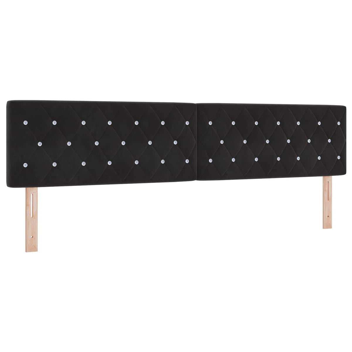 Krevet od pjene s madracem i LED-om Crna 200 x 200 cm Baršun