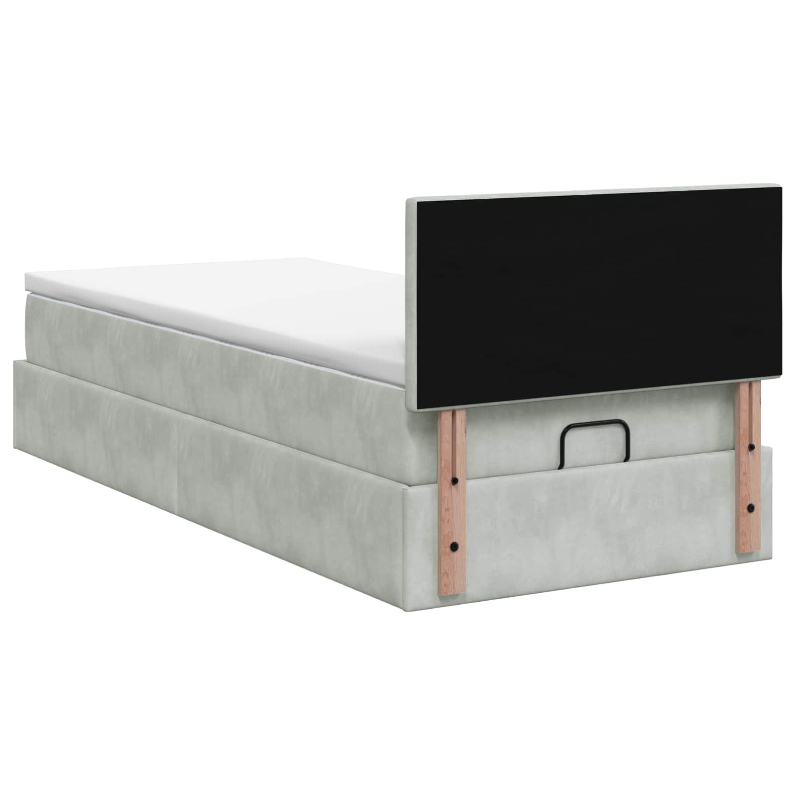 Krevet od pjene s madracem i LED-om Svjetlosiva 100 x 200 cm