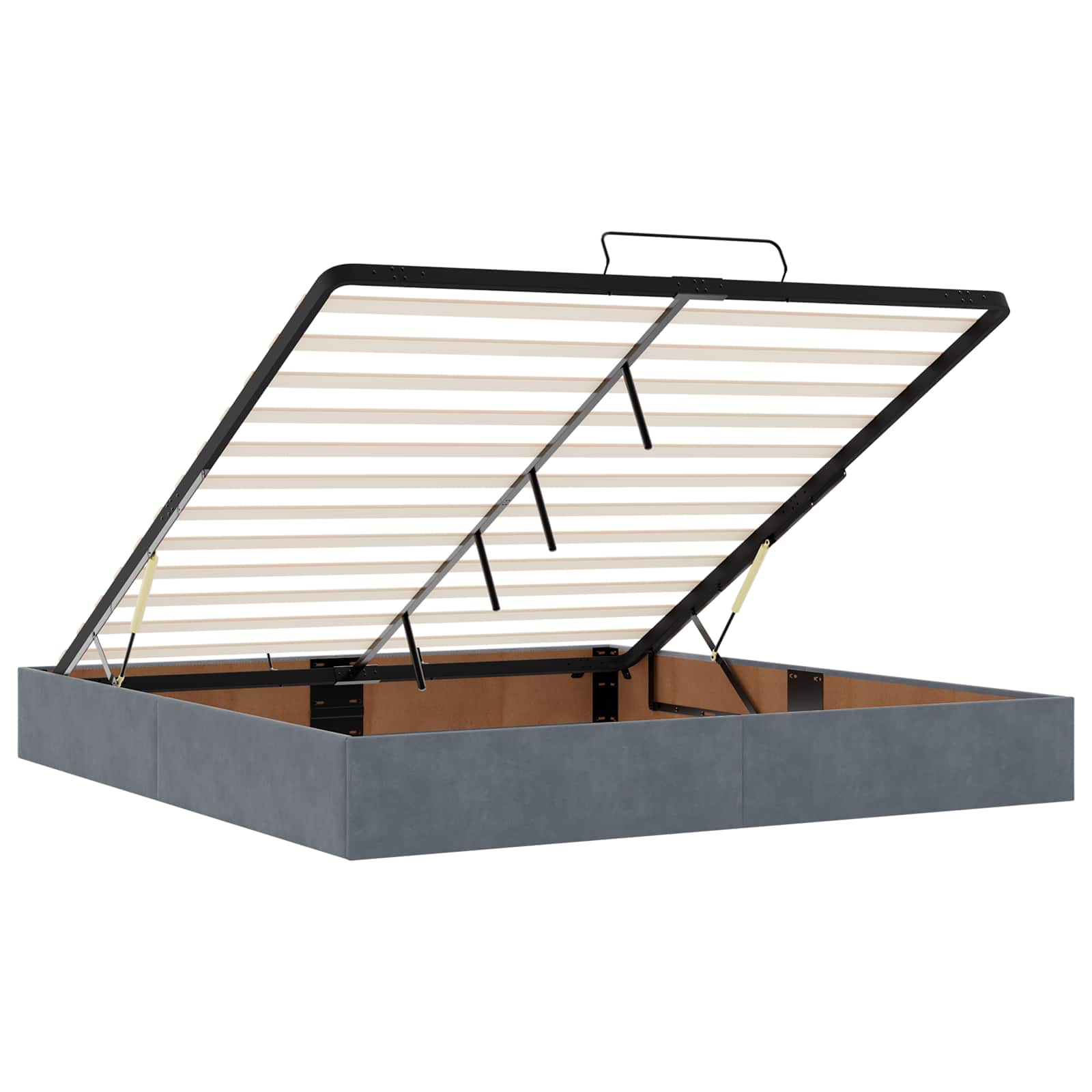 Krevet od pjene s madracem i LED-om Tamnosiva 200 x 200 cm
