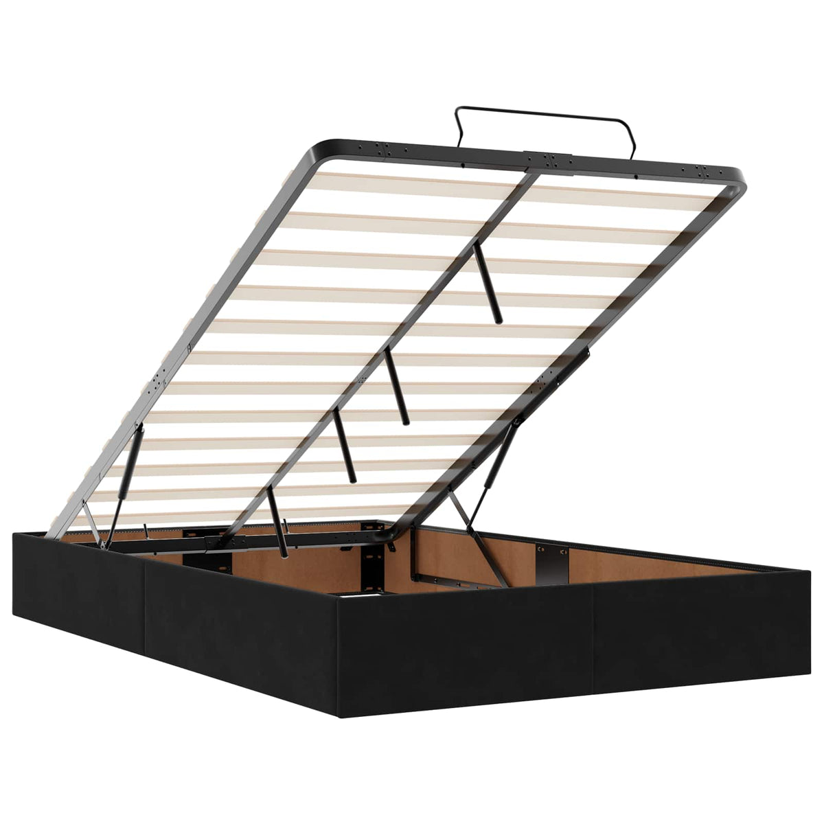Krevet od pjene s madracem i LED-om Crna 120 x 200 cm Baršun