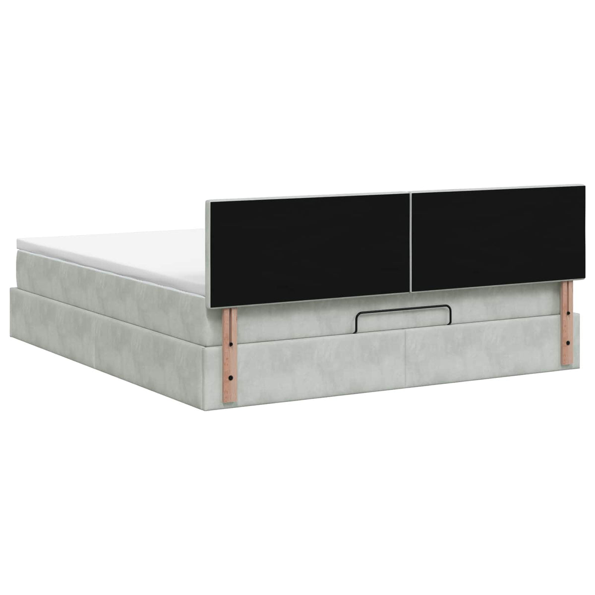 Krevet od pjene s madracem i LED-om Svjetlosiva 140 x 190 cm