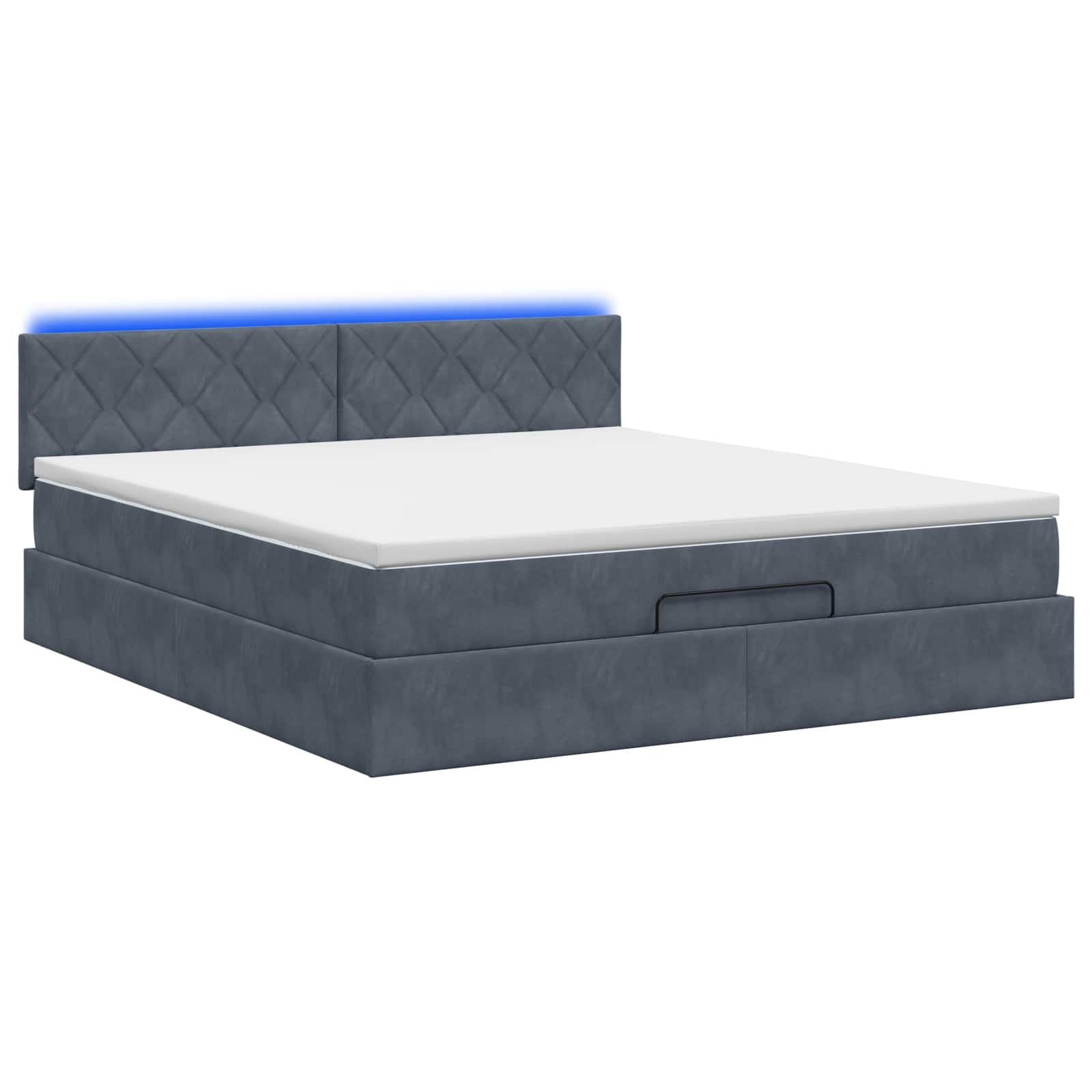 Krevet od pjene s madracem i LED-om Tamnosiva 140 x 190 cm