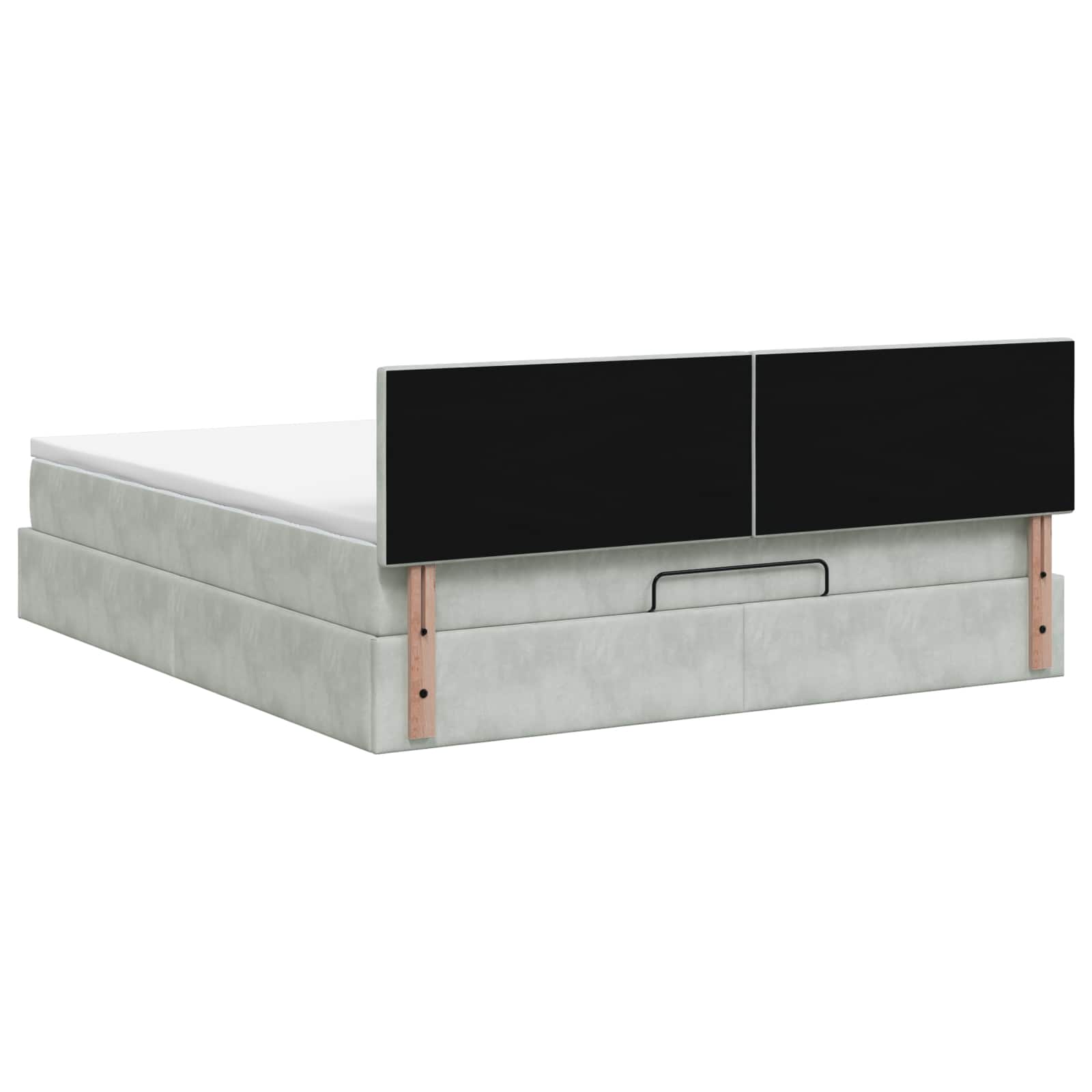 Krevet od pjene s madracem i LED-om Svjetlosiva 160 x 200 cm
