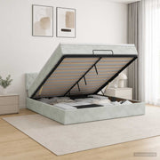 Krevet od pjene s madracem i LED-om Svjetlosiva 160 x 200 cm