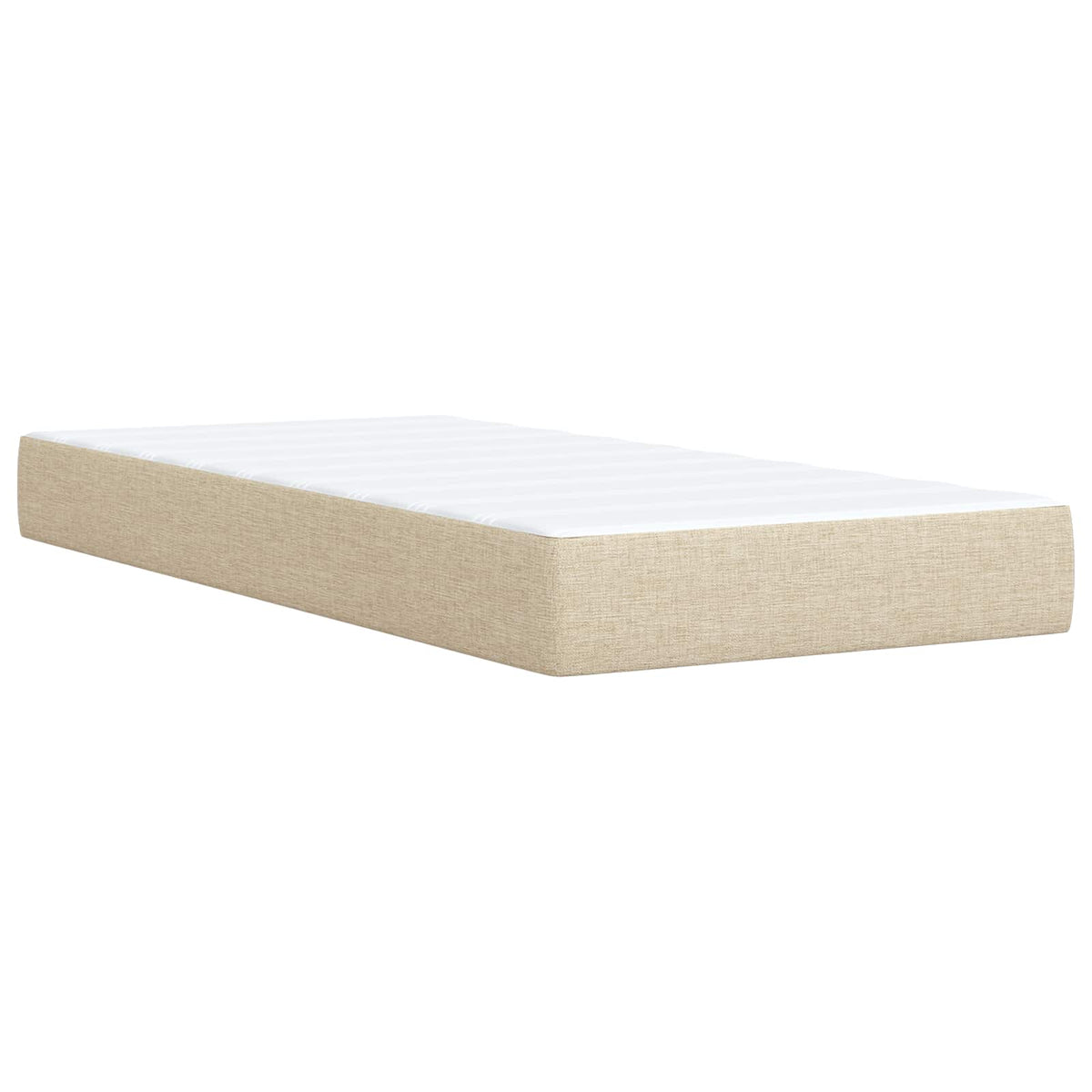 Krevet od pjene s madracem i LED-om Krem 200 x 200 cm Tkanina