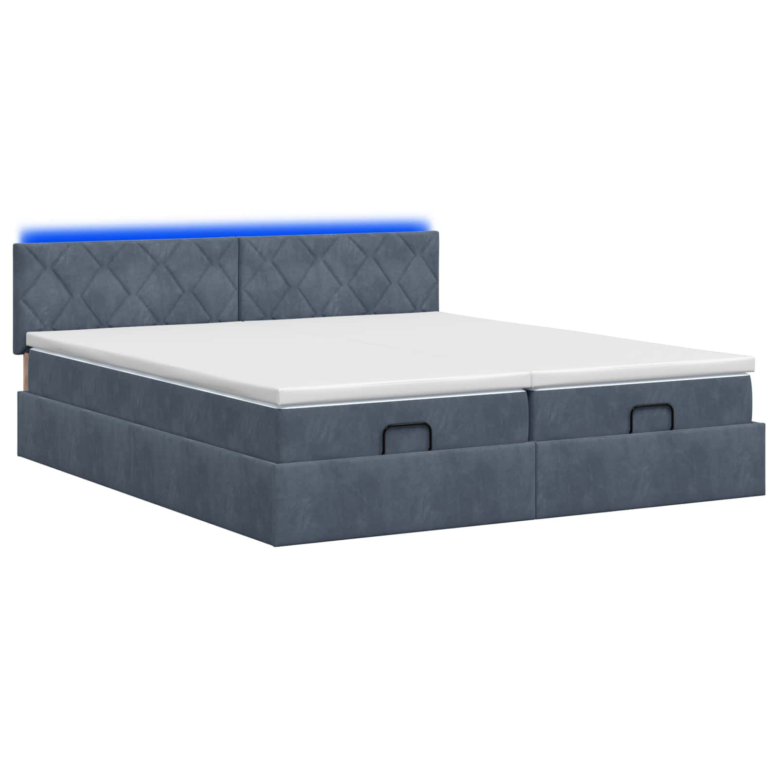 Krevet od pjene s madracem i LED-om Tamnosiva 180 x 200 cm