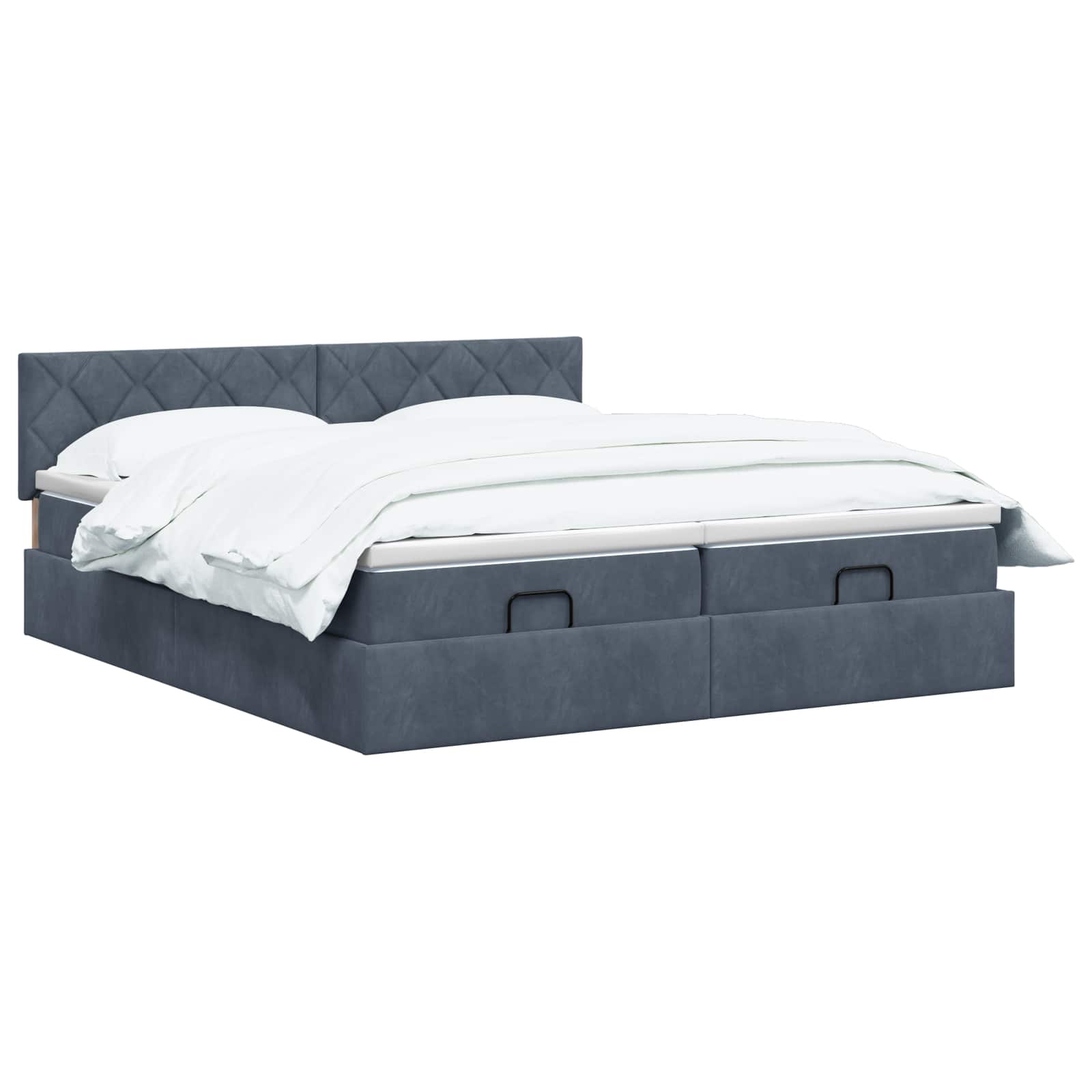 Krevet od pjene s madracem i LED-om Tamnosiva 180 x 200 cm