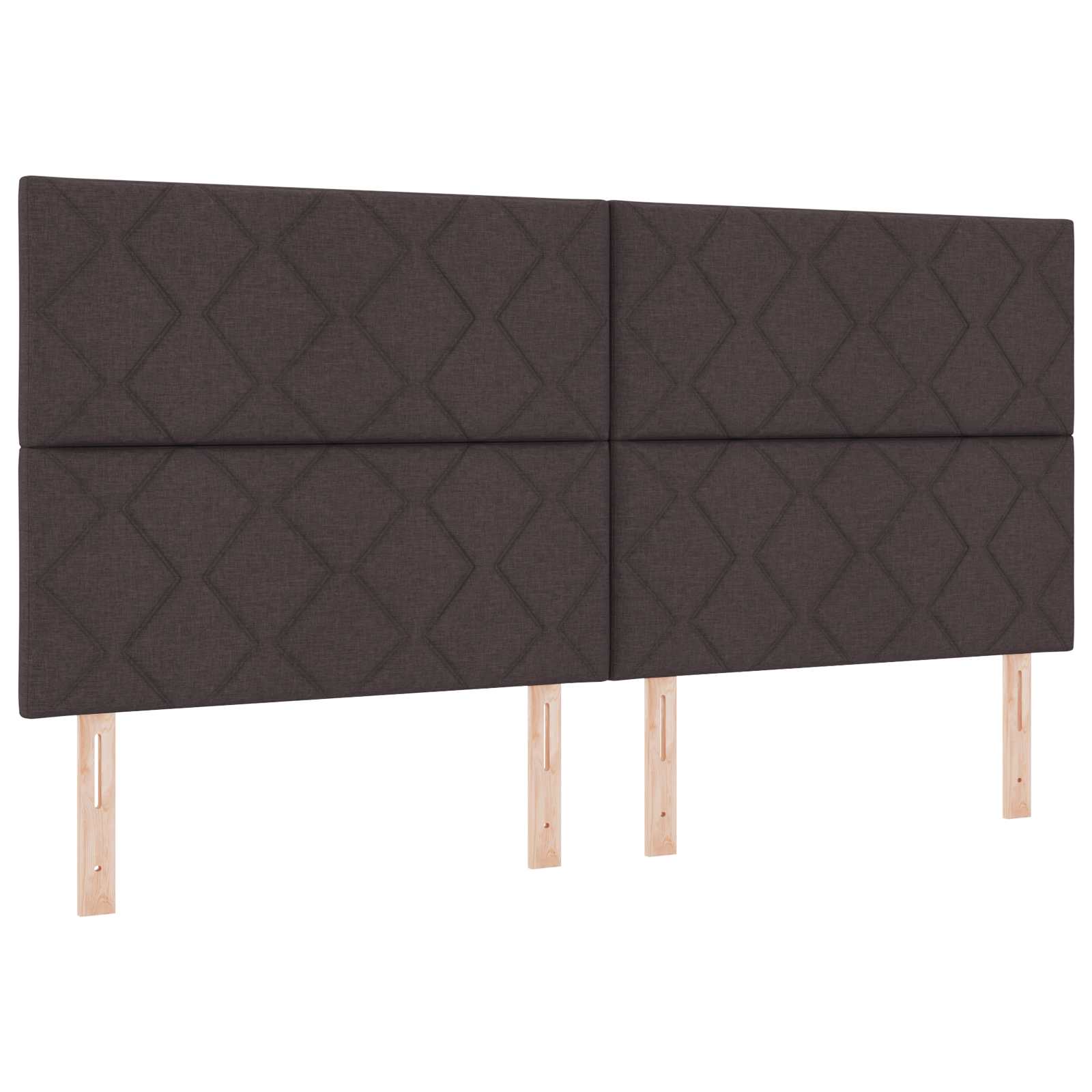 Podesivi krevet s madracem Tamno smeđa 200 x 200 cm Tkanina