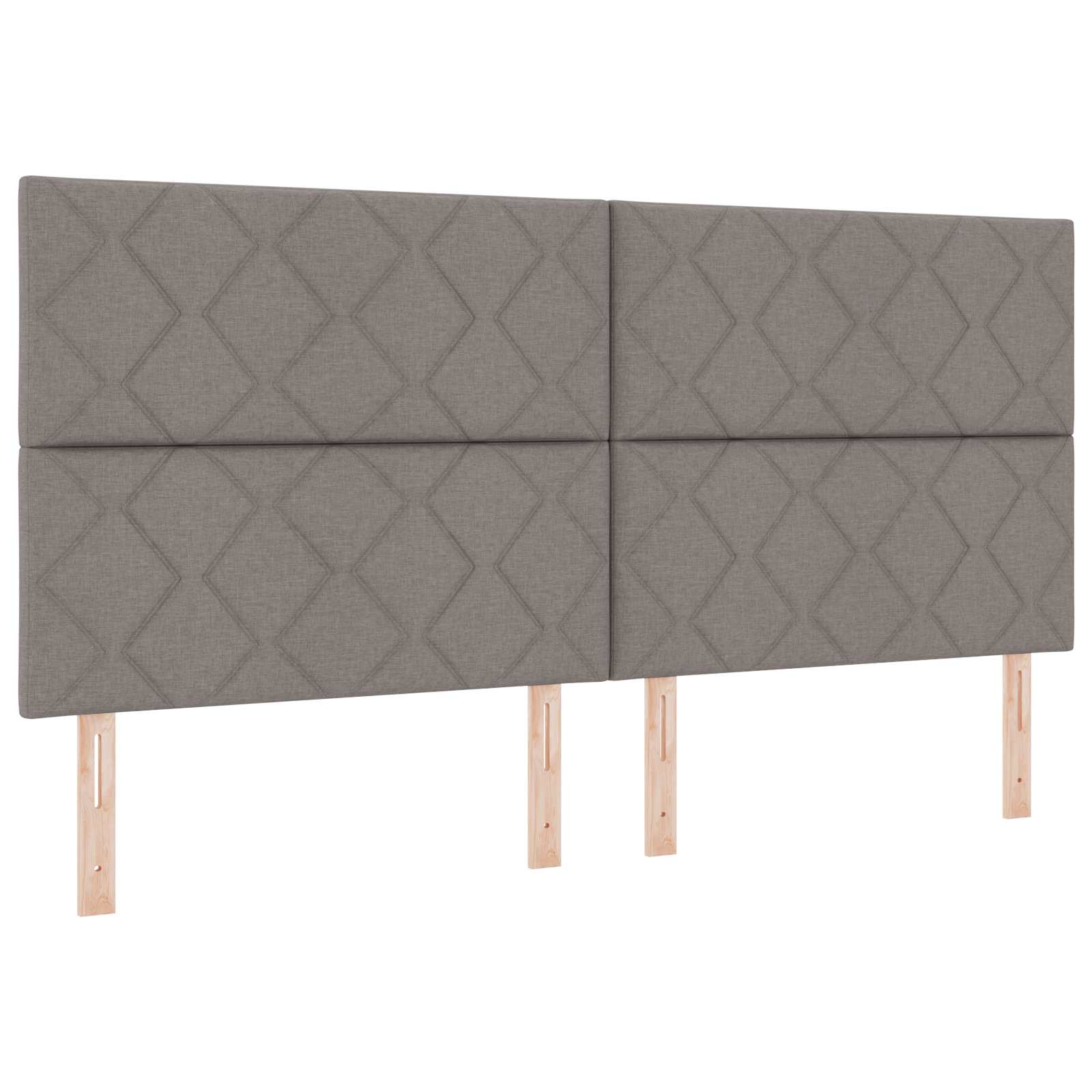 Podesivi krevet s madracem Sivosmeđa 200 x 200 cm Tkanina