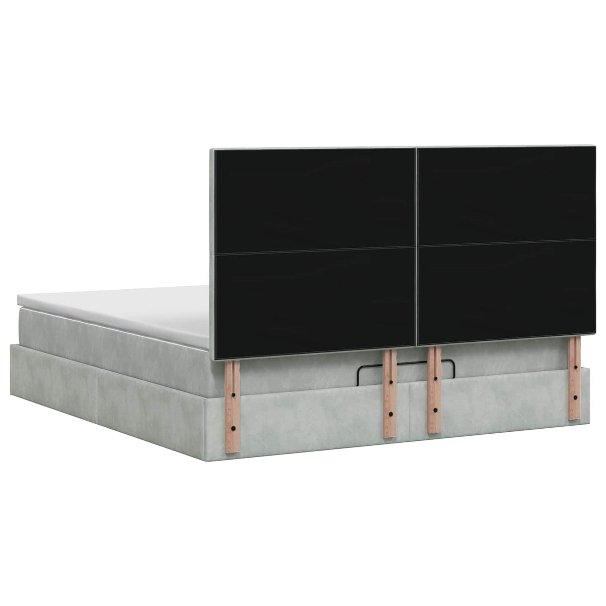 Podesivi krevet s madracem Svjetlosiva 180 x 200 cm Baršun