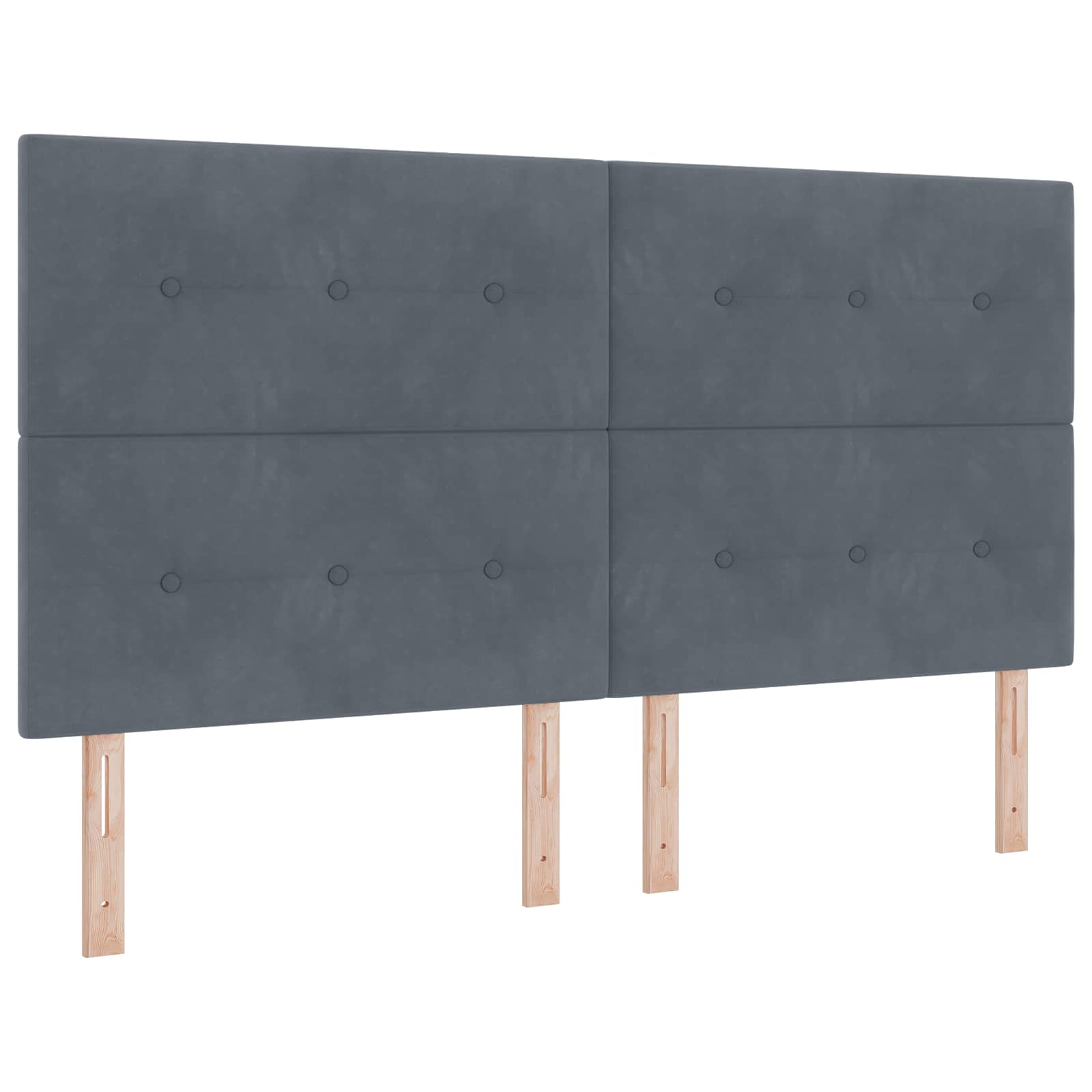 Podesivi krevet s madracem Tamnosiva 180 x 200 cm Baršun