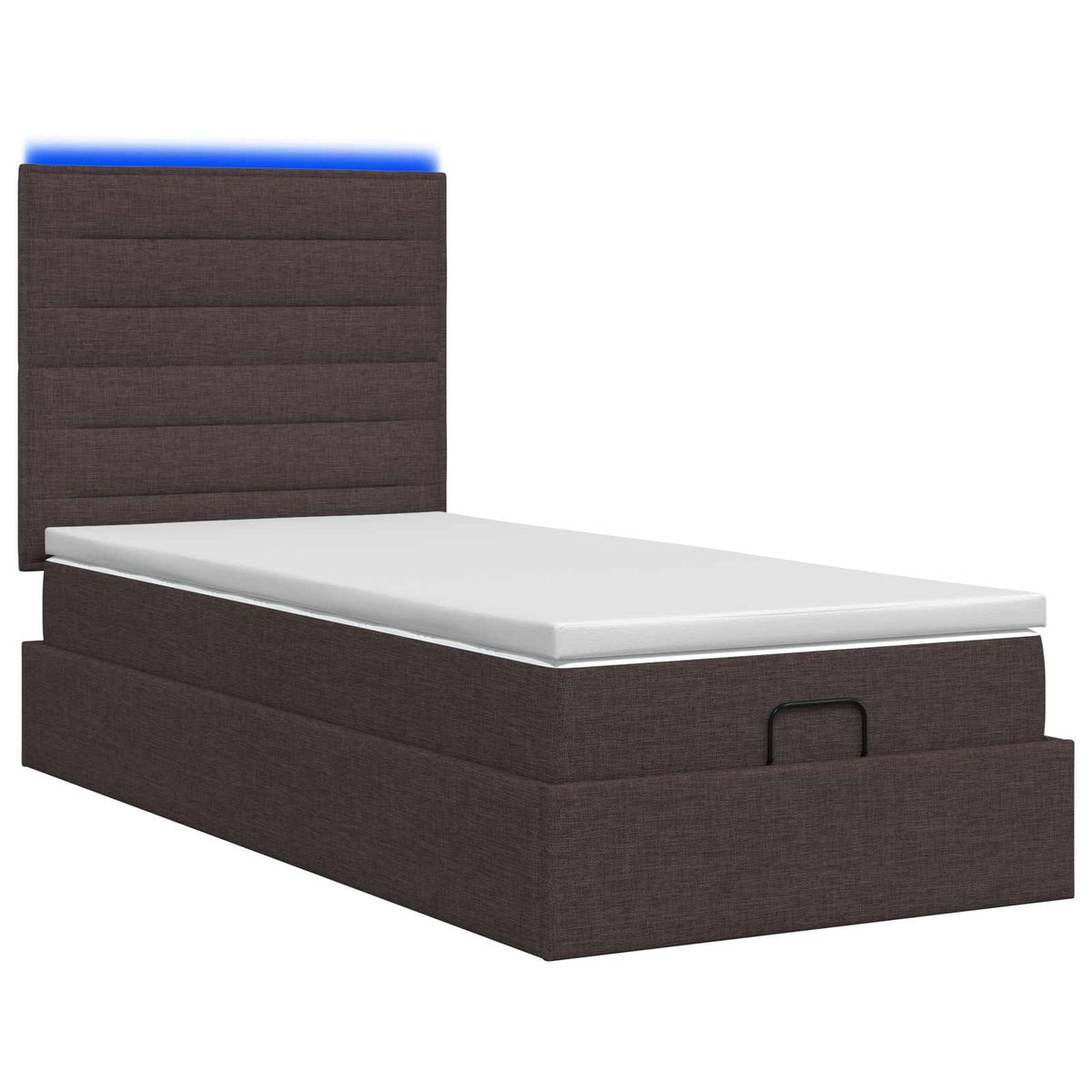 Krevet od pjene s madracem i LED-om Tamno smeđa 90 x 190 cm
