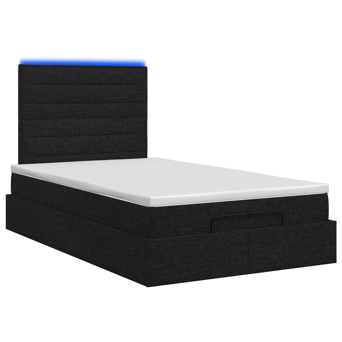 Krevet od pjene s madracem i LED-om Crna 120 x 200 cm Tkanina