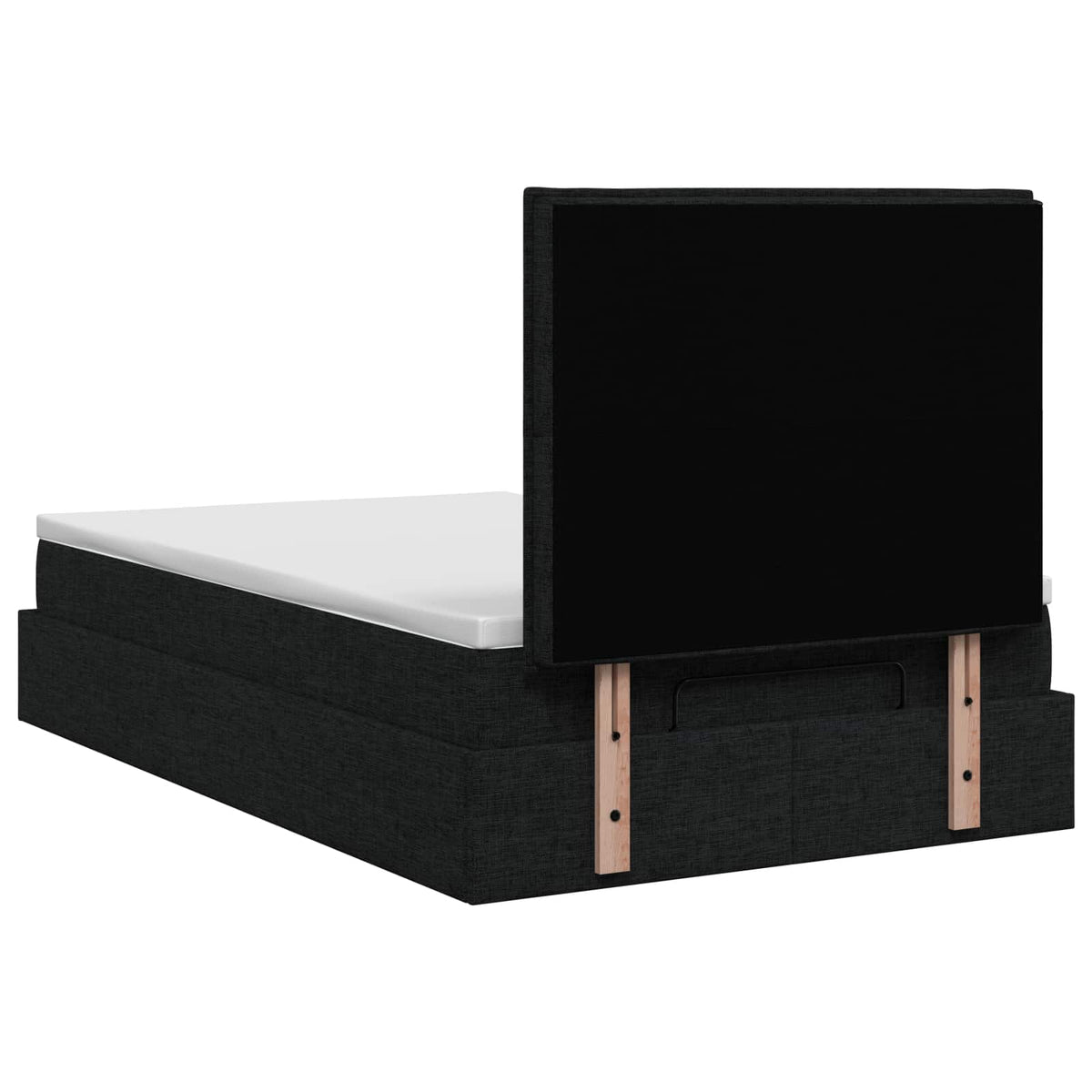 Krevet od pjene s madracem i LED-om Crna 120 x 200 cm Tkanina