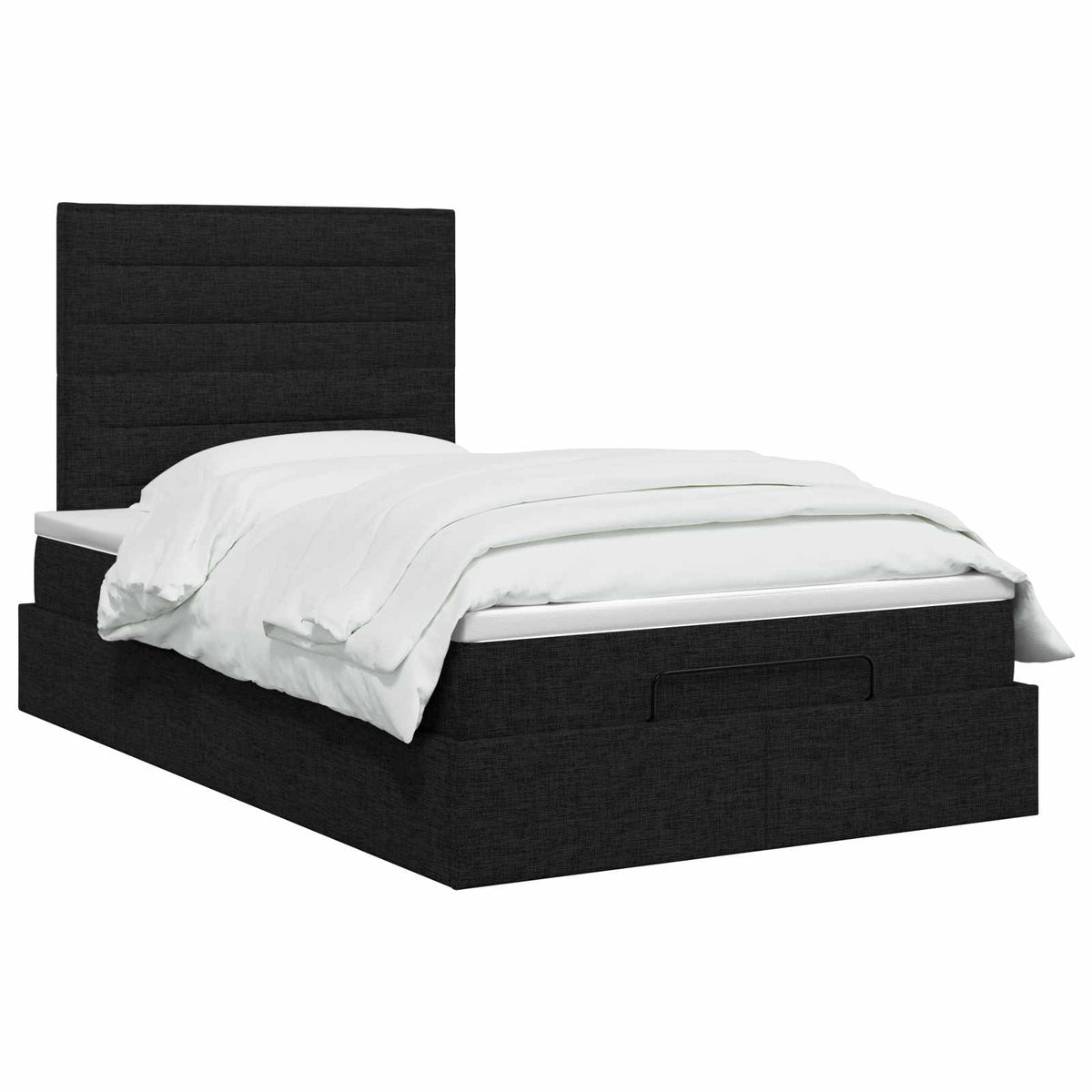 Krevet od pjene s madracem i LED-om Crna 120 x 200 cm Tkanina